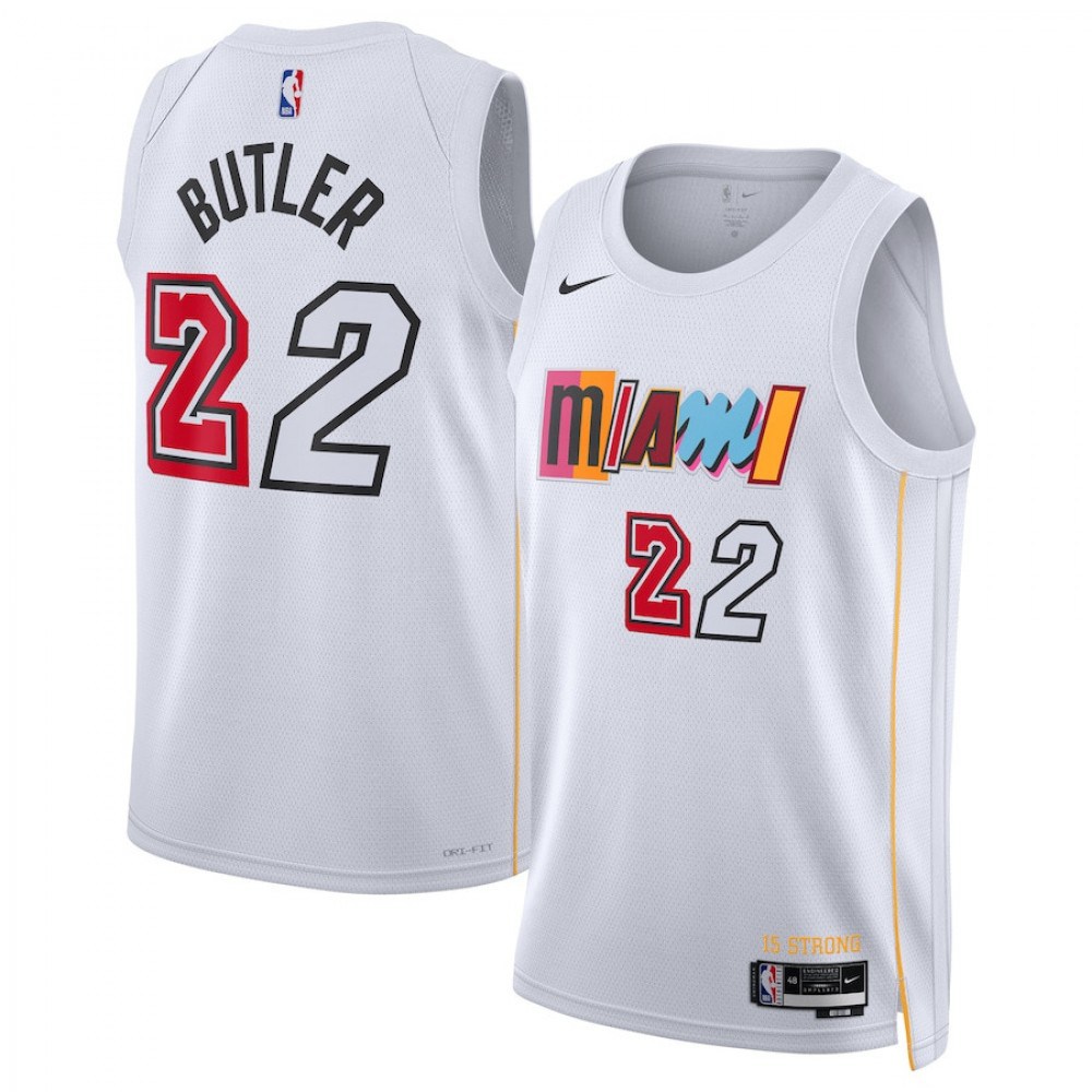 Jimmy Butler Miami Heat Unisex 2022/23 Swingman Jersey - City Edition - White-Pro Kit Vault | Brand New 26/27 Sports Jerseys